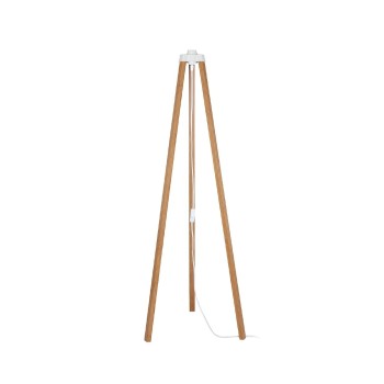 GLOBOSTAR® TRIPOD 203-0260 Μοντέρνο Επιδαπέδιο Φωτιστικό με Ντουί 1 x E27 AC 220-240V IP20 - Μπεζ - Μ38 x Π38 x Υ120cm