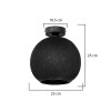GloboStar® CORDER 203-0271 Μοντέρνο Φωτιστικό Οροφής Μπάλα Μονόφωτο 1 x E27 IP20 Μαύρο Σχοίνι - Μ25 x Π25 x Υ25cm