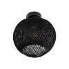 GloboStar® CORDER 203-0271 Μοντέρνο Φωτιστικό Οροφής Μπάλα Μονόφωτο 1 x E27 IP20 Μαύρο Σχοίνι - Μ25 x Π25 x Υ25cm