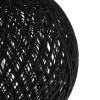 GloboStar® CORDER 203-0271 Μοντέρνο Φωτιστικό Οροφής Μπάλα Μονόφωτο 1 x E27 IP20 Μαύρο Σχοίνι - Μ25 x Π25 x Υ25cm