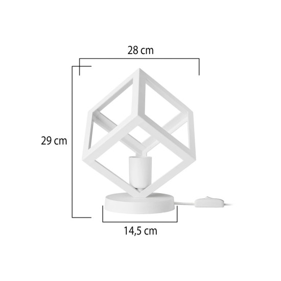 GloboStar® DISE 203-0273 Μοντέρνο Eπιτραπέζιο Φωτιστικό Μονόφωτο 1 x E27 IP20 Λευκό Πλαστικό - Μ28 x Π28 x Υ29cm GloboStar® DISE 203-0273 Μοντέρνο Eπιτραπέζιο Φωτιστικό Μονόφωτο 1 x E27 IP20 Λευκό Πλαστικό - Μ28 x Π28 x Υ29cm