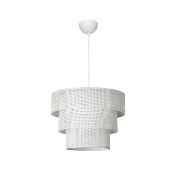 GLOBOSTAR® LEVEL 203-0275 Μοντέρνο Κρεμαστό Φωτιστικό Οροφής με Ντουί 1 x E27 AC 220-240V IP20 - Λευκό - Μ38 x Π38 x Υ30cm