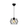 GLOBOSTAR® VORTEX 203-0277 Μοντέρνο Κρεμαστό Φωτιστικό Οροφής με Ντουί 1 x E27 AC 220-240V IP20 - Μαύρο - Μ23.5 x Π23.5 x Υ20cm
