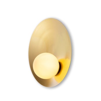 GLOBOSTAR® PLATO 203-0278 Vintage Φωτιστικό Τοίχου - Απλίκα με Ντουί 1 x E14 AC 220-240V IP20 - Χρυσό & Λευκό - M40 x Π19 x Υ40cm