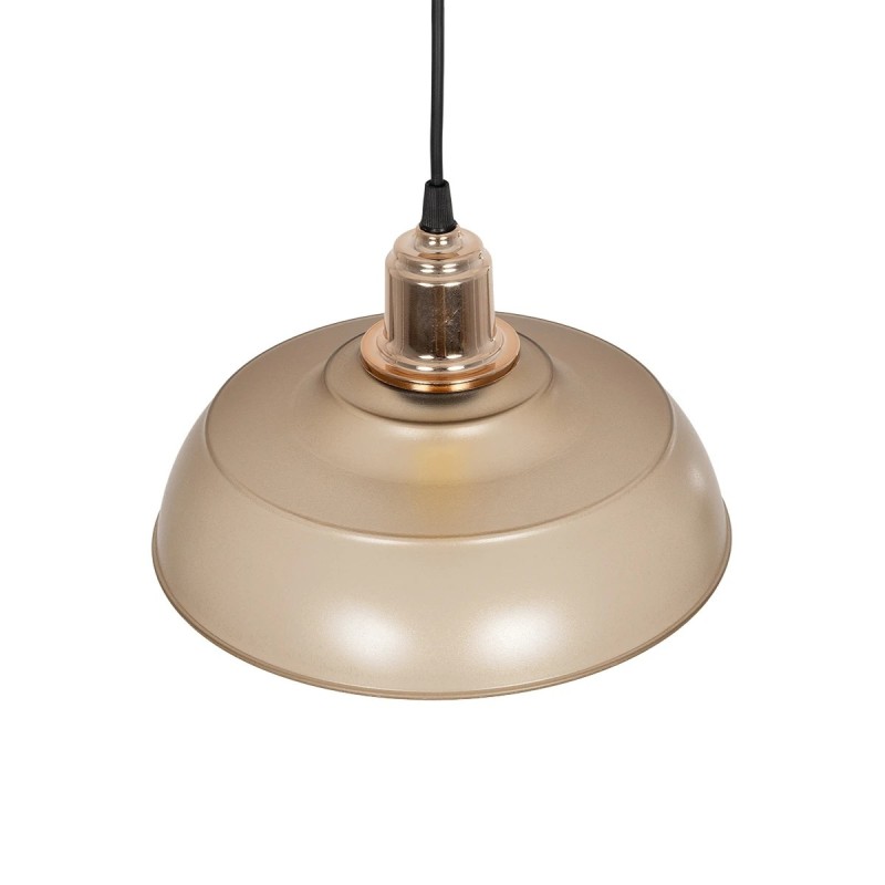 GLOBOSTAR® LOAN 203-0285 Μοντέρνο Κρεμαστό Φωτιστικό Οροφής με Ντουί 1 x E27 AC 220-240V IP20 - Καφέ & Μπρονζέ - Μ25.5 x Π25.5 x Υ17cm