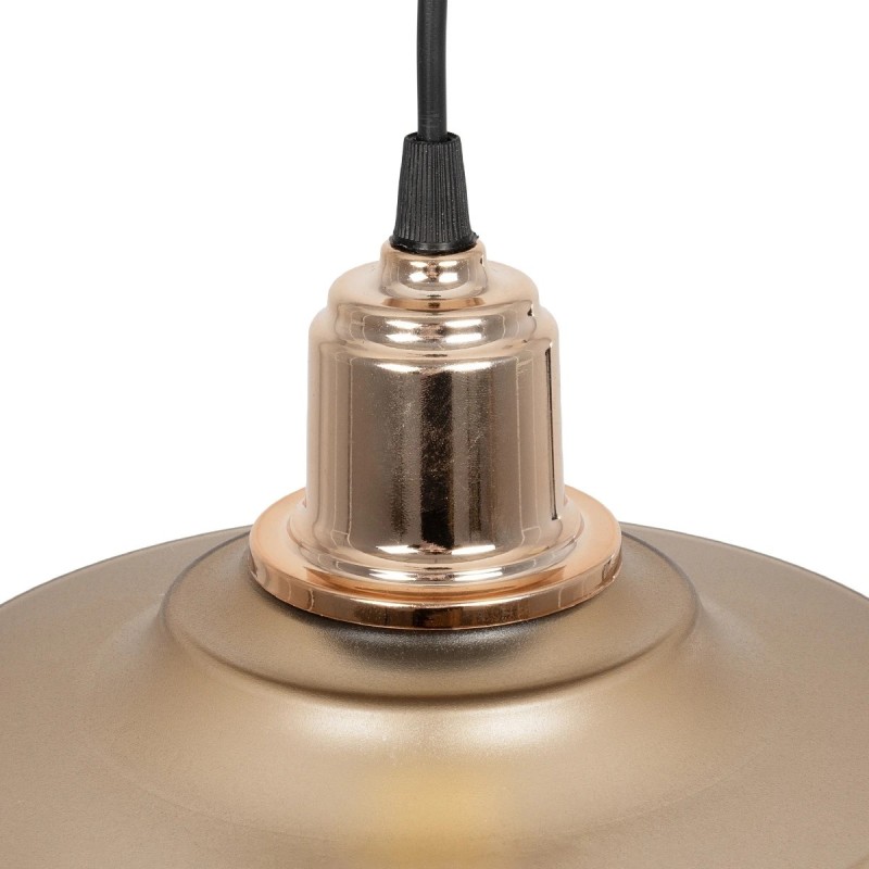 GLOBOSTAR® LOAN 203-0285 Μοντέρνο Κρεμαστό Φωτιστικό Οροφής με Ντουί 1 x E27 AC 220-240V IP20 - Καφέ & Μπρονζέ - Μ25.5 x Π25.5 x Υ17cm