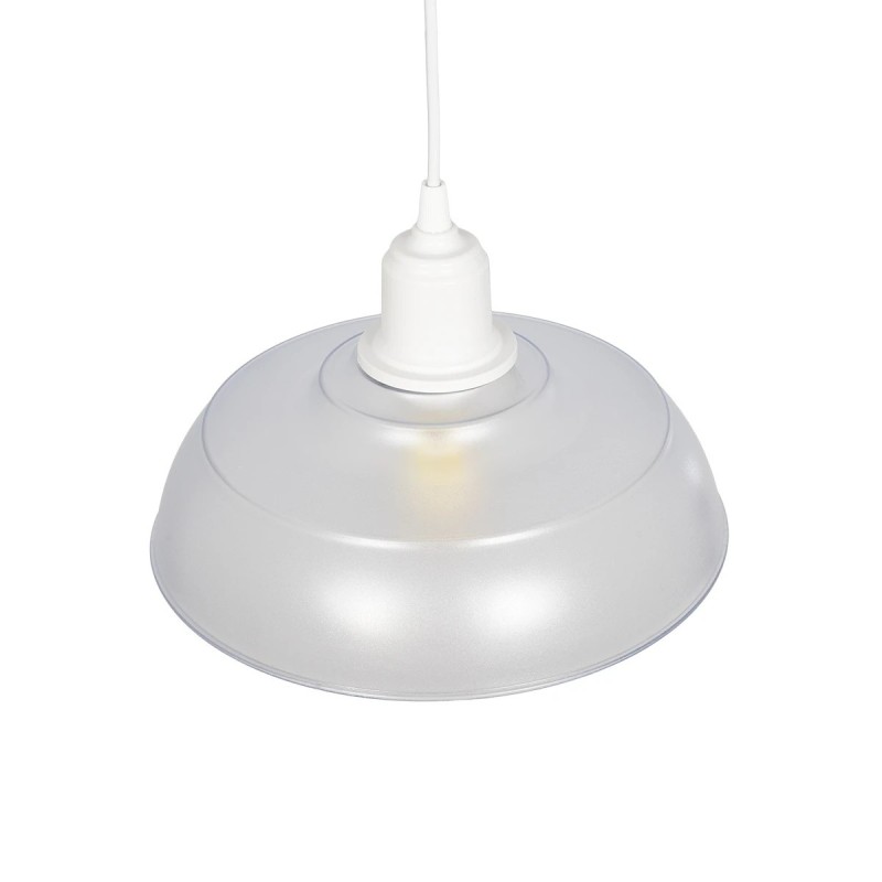 GLOBOSTAR® LOAN 203-0286 Μοντέρνο Κρεμαστό Φωτιστικό Οροφής με Ντουί 1 x E27 AC 220-240V IP20 - Λευκό Δίαφανο - Μ25.5 x Π25.5 x Υ17cm