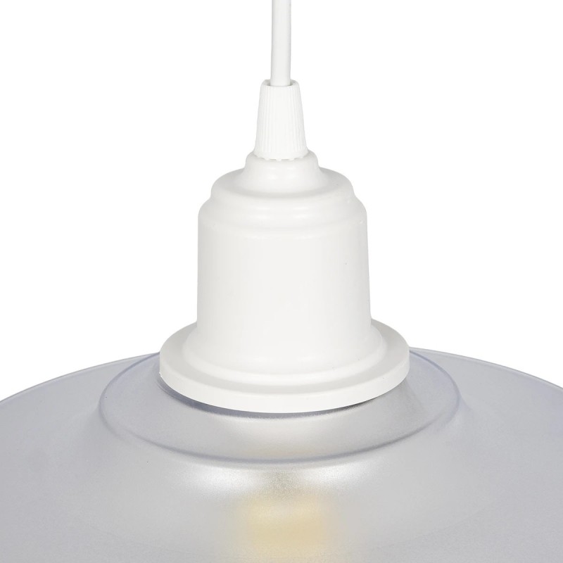 GLOBOSTAR® LOAN 203-0286 Μοντέρνο Κρεμαστό Φωτιστικό Οροφής με Ντουί 1 x E27 AC 220-240V IP20 - Λευκό Δίαφανο - Μ25.5 x Π25.5 x Υ17cm