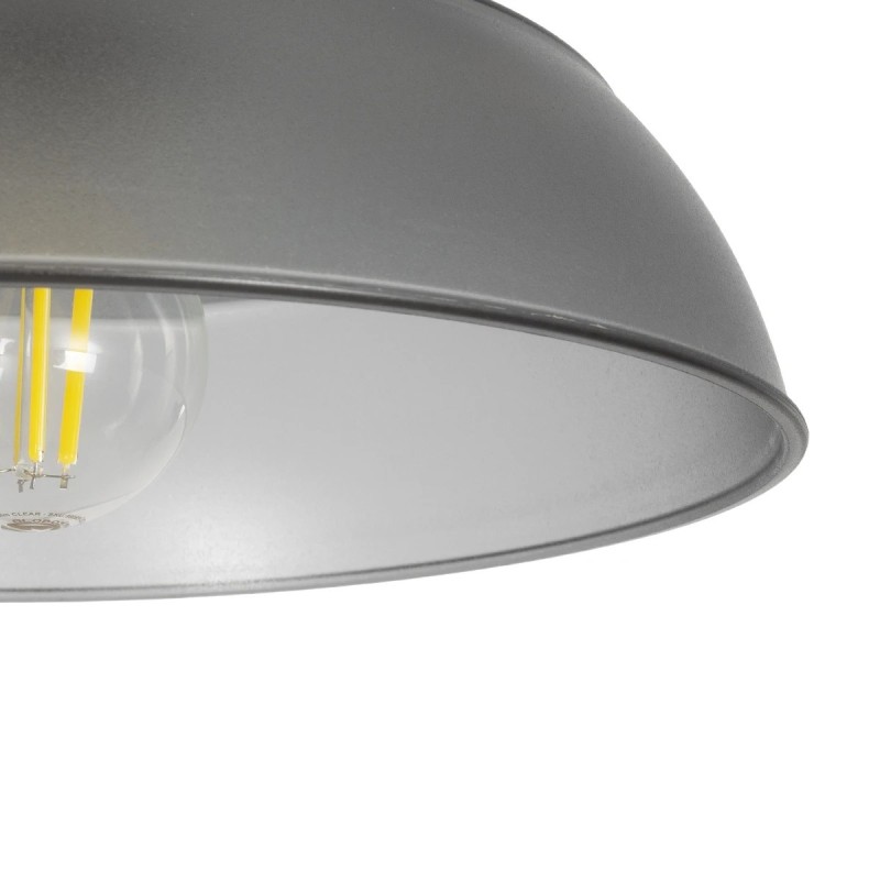 GLOBOSTAR® LOAN 203-0287 Μοντέρνο Κρεμαστό Φωτιστικό Οροφής με Ντουί 1 x E27 AC 220-240V IP20 - Γκρι Δίαφανο - Μ25.5 x Π25.5 x Υ17cm