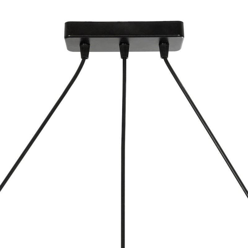 GLOBOSTAR® LOAN 203-0289 Μοντέρνο Κρεμαστό Φωτιστικό Οροφής με Ντουί 3 x E27 AC 220-240V IP20 - Καφέ & Μπρονζέ -  Μ89 x Π25.5 x Υ19cm