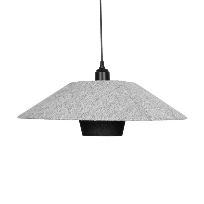 GLOBOSTAR® STORM 203-0292 Μοντέρνο Κρεμαστό Φωτιστικό Οροφής με Ντουί 1 x E27 AC 220-240V IP20 - Μαύρο & Γκρί  - Μ50 x Π50 x Υ24cm