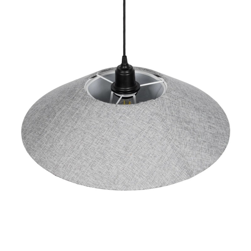 GLOBOSTAR® STORM 203-0292 Μοντέρνο Κρεμαστό Φωτιστικό Οροφής με Ντουί 1 x E27 AC 220-240V IP20 - Μαύρο & Γκρί  - Μ50 x Π50 x Υ24cm