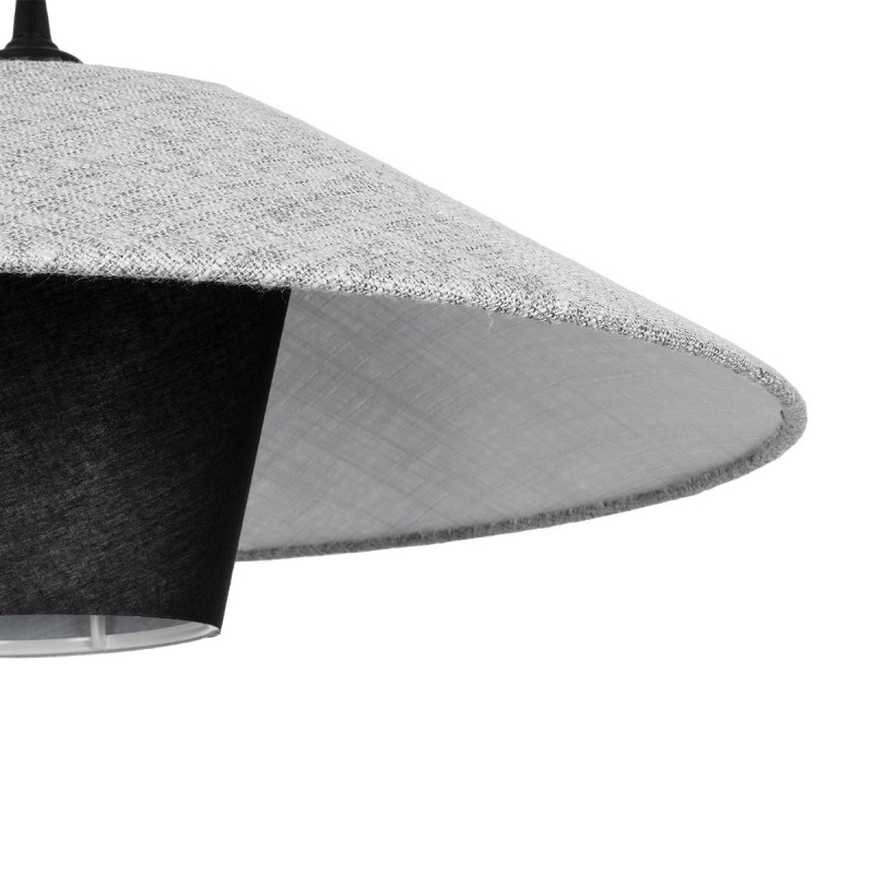 GLOBOSTAR® STORM 203-0292 Μοντέρνο Κρεμαστό Φωτιστικό Οροφής με Ντουί 1 x E27 AC 220-240V IP20 - Μαύρο & Γκρί  - Μ50 x Π50 x Υ24cm