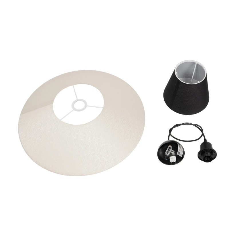 GLOBOSTAR® STORM 203-0293 Μοντέρνο Κρεμαστό Φωτιστικό Οροφής με Ντουί 1 x E27 AC 220-240V IP20 - Μαύρο &  Λευκό - Μ50 x Π50 x Υ24cm