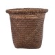 GloboStar® Artificial Garden SKIATHOS 20345 Διακοσμητικό Ψάθινο Καλάθι - Κασπώ Γλάστρα - Flower Pot Καφέ Φ24cm x Υ24cm