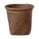 GloboStar® Artificial Garden SKIATHOS 20347 Διακοσμητικό Ψάθινο Καλάθι - Κασπώ Γλάστρα - Flower Pot Καφέ Φ30cm x Υ30cm