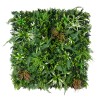 GloboStar® Artificial Garden JUNGLE FERN 20351 Τεχνητό Διακοσμητικό Πάνελ Φυλλωσιάς - Κάθετος Κήπος σύνθεση Ζούγκλα Φτέρης Μ100 x Π100 x Υ20cm