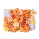 GloboStar® Artificial Garden ROSES STORY 20354 Τεχνητό Διακοσμητικό Πάνελ Λουλουδιών - Κάθετος Κήπος σύνθεση Πορτοκαλί & Ροζ Τριαντάφυλλα Μ40 x Π60 x Υ12cm