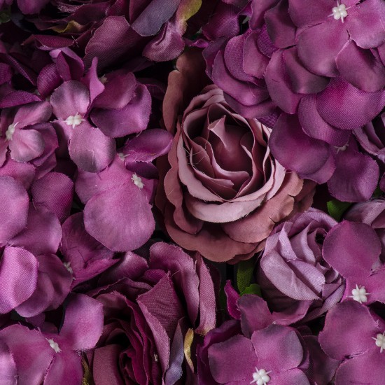 GloboStar® Artificial Garden ROSES STORY 20356 Τεχνητό Διακοσμητικό Πάνελ Λουλουδιών - Κάθετος Κήπος σύνθεση Φουξ & Βυσσινί Τριαντάφυλλα Μ40 x Π60 x Υ10cm GloboStar® Artificial Garden ROSES STORY 20356 Τεχνητό Διακοσμητικό Πάνελ Λουλουδιών - Κάθετος Κήπος σύνθεση Φουξ & Βυσσινί Τριαντάφυλλα Μ40 x Π60 x Υ10cm
