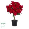 GloboStar® Artificial Garden CHRISTMASS FLOWER EUPHORBIA 20365 Τεχνητό Διακοσμητικό Χριστουγεννιάτικο Λουλούδι Αλεξανδρινό Υ49cm