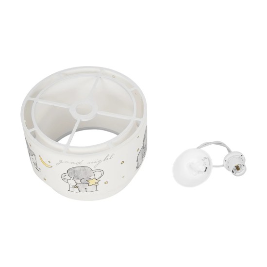 GloboStar® ELEPHANT 204-0002 Παιδικό Κρεμαστό Φωτιστικό Φιγούρα Μονόφωτο 1 x E27 IP20 Λευκό Ύφασμα - Μ30 x Π30 x Υ70cm GloboStar® ELEPHANT 204-0002 Παιδικό Κρεμαστό Φωτιστικό Φιγούρα Μονόφωτο 1 x E27 IP20 Λευκό Ύφασμα - Μ30 x Π30 x Υ70cm