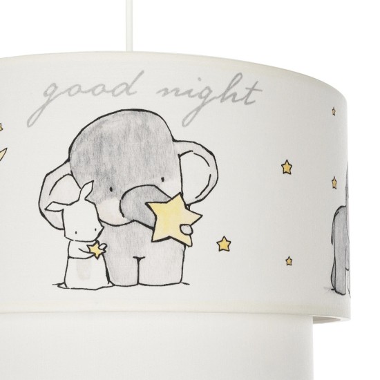 GloboStar® ELEPHANT 204-0002 Παιδικό Κρεμαστό Φωτιστικό Φιγούρα Μονόφωτο 1 x E27 IP20 Λευκό Ύφασμα - Μ30 x Π30 x Υ70cm GloboStar® ELEPHANT 204-0002 Παιδικό Κρεμαστό Φωτιστικό Φιγούρα Μονόφωτο 1 x E27 IP20 Λευκό Ύφασμα - Μ30 x Π30 x Υ70cm