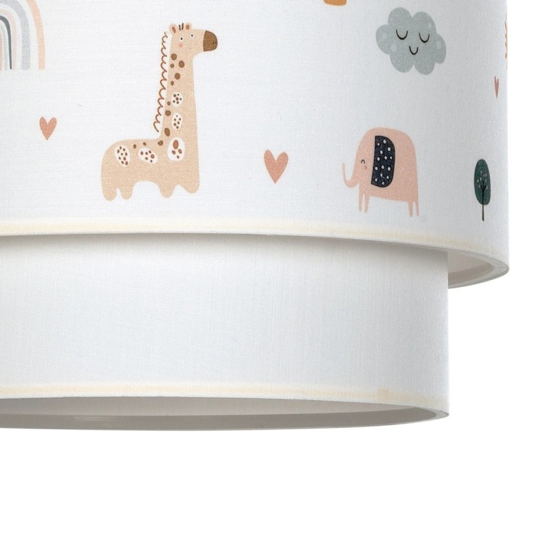 GloboStar® BALLOON 204-0004 Παιδικό Κρεμαστό Φωτιστικό Φιγούρα Μονόφωτο 1 x E27 IP20 Λευκό Ύφασμα - Μ30 x Π30 x Υ70cm