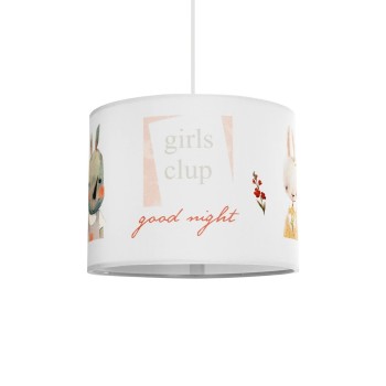 GLOBOSTAR® GIRLSCLUB 204-0010 Παιδικό Κρεμαστό Φωτιστικό Οροφής με Ντουί 1 x E27 AC 220-240V IP20 - Πολύχρωμο - Μ28 x Π28 x Υ24cm