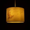 GloboStar® MOON 204-0013 Παιδικό Κρεμαστό Φωτιστικό Φιγούρα Μονόφωτο 1 x E27 IP20 Λευκό Ύφασμα - Μ28 x Π28 x Υ70cm