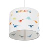 GloboStar® DINO 204-0014 Παιδικό Κρεμαστό Φωτιστικό Φιγούρα Μονόφωτο 1 x E27 IP20 Λευκό Ύφασμα - Μ30 x Π30 x Υ70cm
