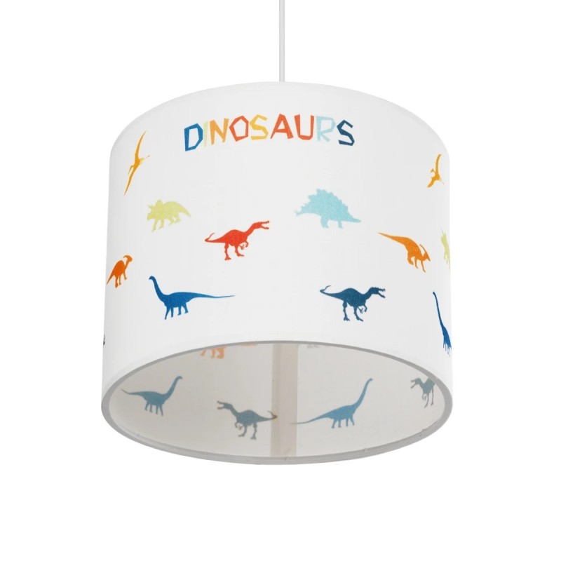 GloboStar® DINO 204-0014 Παιδικό Κρεμαστό Φωτιστικό Φιγούρα Μονόφωτο 1 x E27 IP20 Λευκό Ύφασμα - Μ30 x Π30 x Υ70cm