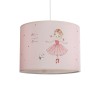 GloboStar® BALLERINA 204-0015 Παιδικό Κρεμαστό Φωτιστικό Φιγούρα Μονόφωτο 1 x E27 IP20 Ροζ Ύφασμα - Μ28 x Π28 x Υ70cm
