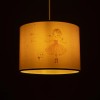 GloboStar® BALLERINA 204-0015 Παιδικό Κρεμαστό Φωτιστικό Φιγούρα Μονόφωτο 1 x E27 IP20 Ροζ Ύφασμα - Μ28 x Π28 x Υ70cm