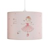 GloboStar® BALLERINA 204-0015 Παιδικό Κρεμαστό Φωτιστικό Φιγούρα Μονόφωτο 1 x E27 IP20 Ροζ Ύφασμα - Μ28 x Π28 x Υ70cm