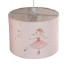 GloboStar® BALLERINA 204-0015 Παιδικό Κρεμαστό Φωτιστικό Φιγούρα Μονόφωτο 1 x E27 IP20 Ροζ Ύφασμα - Μ28 x Π28 x Υ70cm
