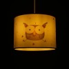 GloboStar® OWL 204-0017 Παιδικό Κρεμαστό Φωτιστικό Φιγούρα Μονόφωτο 1 x E27 IP20 Λευκό Ύφασμα - Μ28 x Π28 x Υ70cm