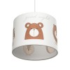 GloboStar® BEAR 204-0018 Παιδικό Κρεμαστό Φωτιστικό Φιγούρα Μονόφωτο 1 x E27 IP20 Λευκό Ύφασμα - Μ28 x Π28 x Υ70cm