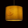 GloboStar® MOON 204-0019 Παιδικό Κρεμαστό Φωτιστικό Φιγούρα Μονόφωτο 1 x E27 IP20 Λευκό Ύφασμα - Μ28 x Π28 x Υ70cm