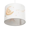 GloboStar® MOON 204-0019 Παιδικό Κρεμαστό Φωτιστικό Φιγούρα Μονόφωτο 1 x E27 IP20 Λευκό Ύφασμα - Μ28 x Π28 x Υ70cm