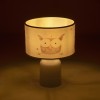 GloboStar® OWL 204-0024 Παιδικό Eπιτραπέζιο Φωτιστικό Φιγούρα Μονόφωτο 1 x E27 IP20 Λευκό & Πορτοκαλί Ύφασμα - Μ24 x Π24 x Υ32cm