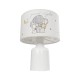GloboStar® ELEPHANT 204-0025 Παιδικό Eπιτραπέζιο Φωτιστικό Φιγούρα Μονόφωτο 1 x E27 IP20 Λευκό & Γκρι Ύφασμα - Μ24 x Π24 x Υ32cm