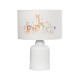 GloboStar® GIRAFFE 204-0026 Παιδικό Eπιτραπέζιο Φωτιστικό Φιγούρα Μονόφωτο 1 x E27 IP20 Λευκό Ύφασμα - Μ24 x Π24 x Υ32cm