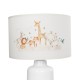GloboStar® GIRAFFE 204-0026 Παιδικό Eπιτραπέζιο Φωτιστικό Φιγούρα Μονόφωτο 1 x E27 IP20 Λευκό Ύφασμα - Μ24 x Π24 x Υ32cm