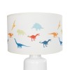 GloboStar® DINO 204-0028 Παιδικό Eπιτραπέζιο Φωτιστικό Φιγούρα Μονόφωτο 1 x E27 IP20 Λευκό Ύφασμα - Μ24 x Π24 x Υ32cm
