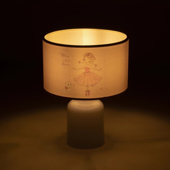 GloboStar® BALLERINA 204-0029 Παιδικό Eπιτραπέζιο Φωτιστικό Πορτατίφ Μονόφωτο 1 x E27 IP20 Πολύχρωμο Ύφασμα με Λευκό Πλαστικό - Μ24 x Π24 x Υ32cm GloboStar® BALLERINA 204-0029 Παιδικό Eπιτραπέζιο Φωτιστικό Πορτατίφ Μονόφωτο 1 x E27 IP20 Πολύχρωμο Ύφασμα με Λευκό Πλαστικό - Μ24 x Π24 x Υ32cm