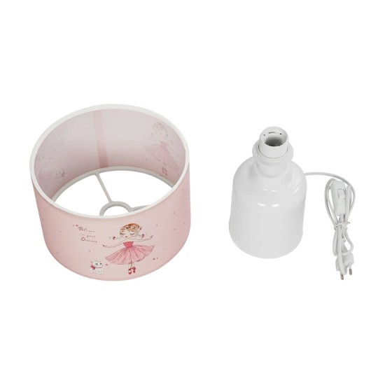 GloboStar® BALLERINA 204-0029 Παιδικό Eπιτραπέζιο Φωτιστικό Πορτατίφ Μονόφωτο 1 x E27 IP20 Πολύχρωμο Ύφασμα με Λευκό Πλαστικό - Μ24 x Π24 x Υ32cm GloboStar® BALLERINA 204-0029 Παιδικό Eπιτραπέζιο Φωτιστικό Πορτατίφ Μονόφωτο 1 x E27 IP20 Πολύχρωμο Ύφασμα με Λευκό Πλαστικό - Μ24 x Π24 x Υ32cm