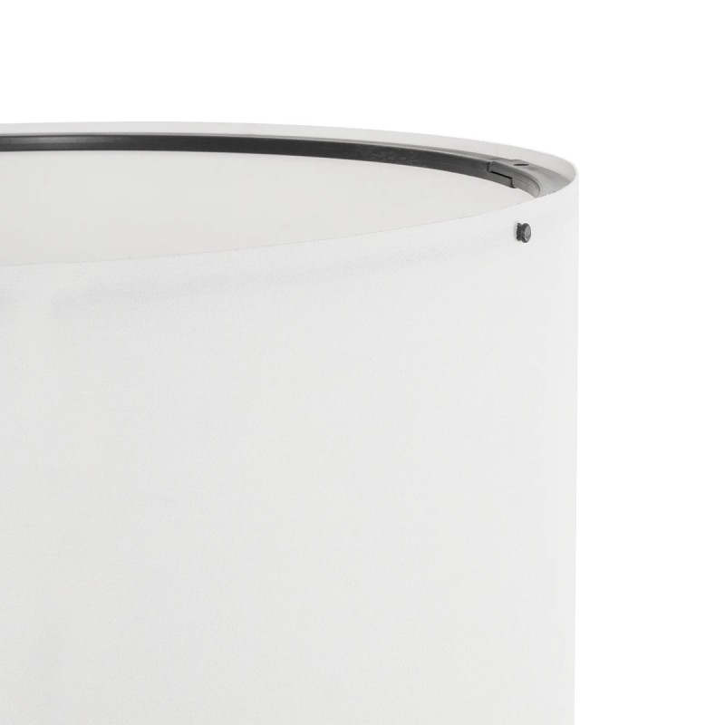 GloboStar® SAGA 204-0032 Μοντέρνο Eπιδαπέδιο Φωτιστικό Μονόφωτο 1 x E27 IP20 Καρυδί Ξύλο με Λευκό Ύφασμα - Μ38 x Π38 x Υ140cm