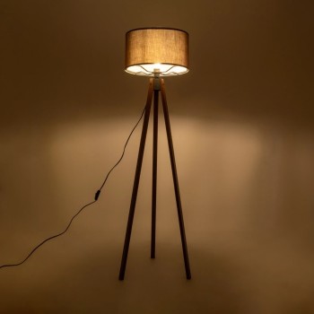 GLOBOSTAR® SAGA 204-0034 Μοντέρνο Επιδαπέδιο Φωτιστικό με Ντουί 1 x E27 AC 220-240V IP20 - Καφέ - Μ38 x Π38 x Υ140cm