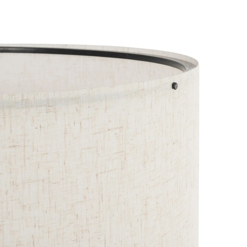 GloboStar® SAGA 204-0035 Μοντέρνο Eπιδαπέδιο Φωτιστικό Μονόφωτο 1 x E27 IP20 Καρυδί Ξύλο με Λευκό Ύφασμα - Μ38 x Π38 x Υ140cm