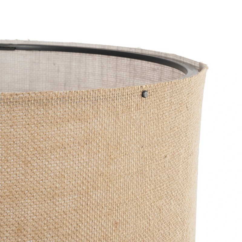 GloboStar® SAGA 204-0037 Μοντέρνο Eπιδαπέδιο Φωτιστικό Μονόφωτο 1 x E27 IP20 Καφέ Ξύλο με Mπεζ Ύφασμα - Μ38 x Π38 x Υ140cm